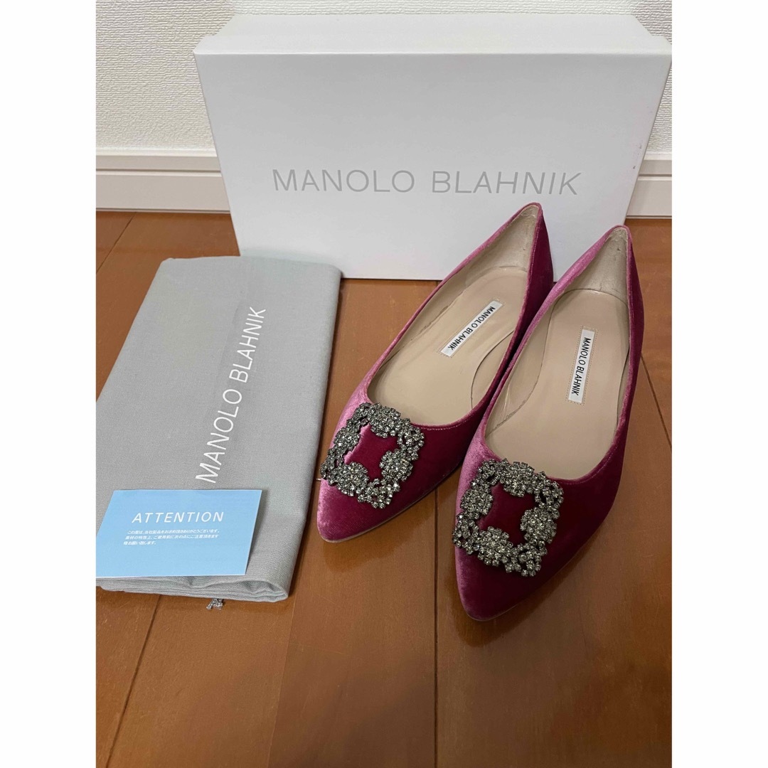 MANOLO BLAHNIK - 【美品】マノロブラニク ハンギシ フラットシューズ ...