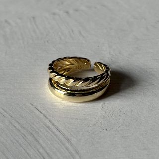 トゥデイフル(TODAYFUL)のDouble mix twist ring gold No.1154(リング(指輪))