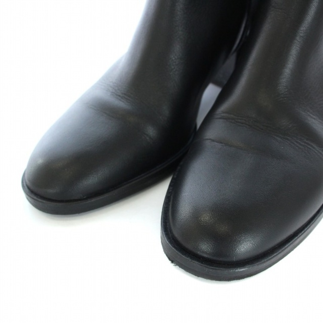 TOMORROWLAND(トゥモローランド)のトゥモローランド ショートブーツ レザー 38 24-24.5cm 黒 レディースの靴/シューズ(ブーツ)の商品写真