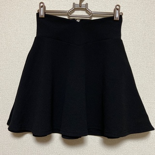 SHEIN シーイン フレアミニスカート ブラック 黒 XXS(ミニスカート)