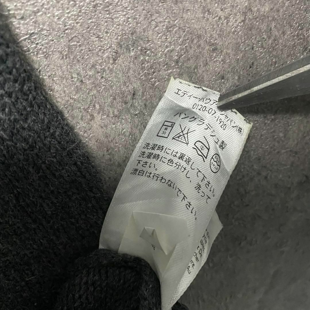 エディーバウアー コットンニット ハーフジップ メンズ2XL ボーダー