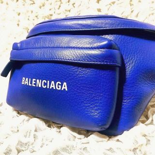 バレンシアガ(Balenciaga)の【美品】 正規品 BALENCIAGA バレンシアガ ボディバッグ ブルー 青(ボディーバッグ)