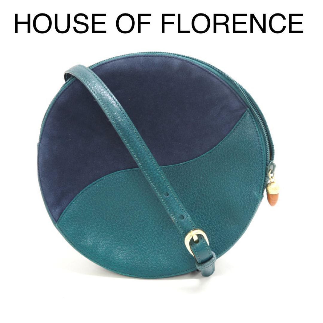 HOUSE OF FLORENCE 丸型ショルダーバッグ グリーン