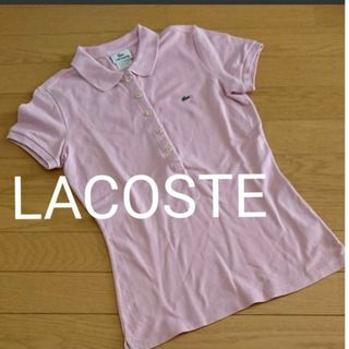 ラコステ(LACOSTE)の美品！ ラコステ LACOSTE ポロシャツ S 半袖 トップス ピンク(ポロシャツ)