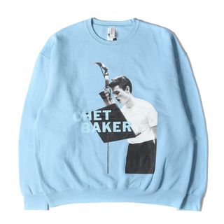 ワコマリア(WACKO MARIA)のWACKO MARIA ワコマリア スウェット サイズ:XL 22SS CHET BAKER チェット・ベイカー クルーネック スウェットシャツ SWEAT SHIRT TYPE-3 ブルー トップス トレーナー コラボ 【メンズ】【中古】(スウェット)