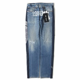 アンダーカバー(UNDERCOVER)のUNDERCOVER アンダーカバー パンツ サイズ:30 22AW Levis リーバイス ハイブリッド デニム スウェット パンツ Hybrid Denim Sweat Pants UC2B9501 / 解体 再構築 REBELGODS Uロゴ インディゴ ネイビー アメリカ製 ボトムス ズボン 【メンズ】(デニム/ジーンズ)