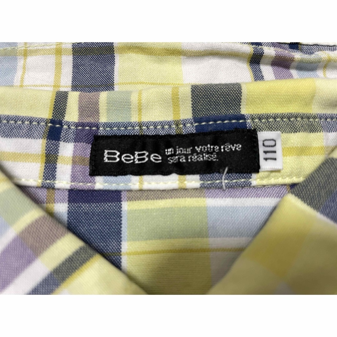 Noeil aime BeBe(ノイユエームべべ)のNoeil aime BEBE ダウンベスト　チェックシャツ　ジャケット　110 キッズ/ベビー/マタニティのキッズ服男の子用(90cm~)(ジャケット/上着)の商品写真