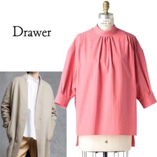 ドゥロワー(Drawer)のDrawer⭐︎ドゥロワー　スタンドカラーブラウス　ピンク(シャツ/ブラウス(長袖/七分))