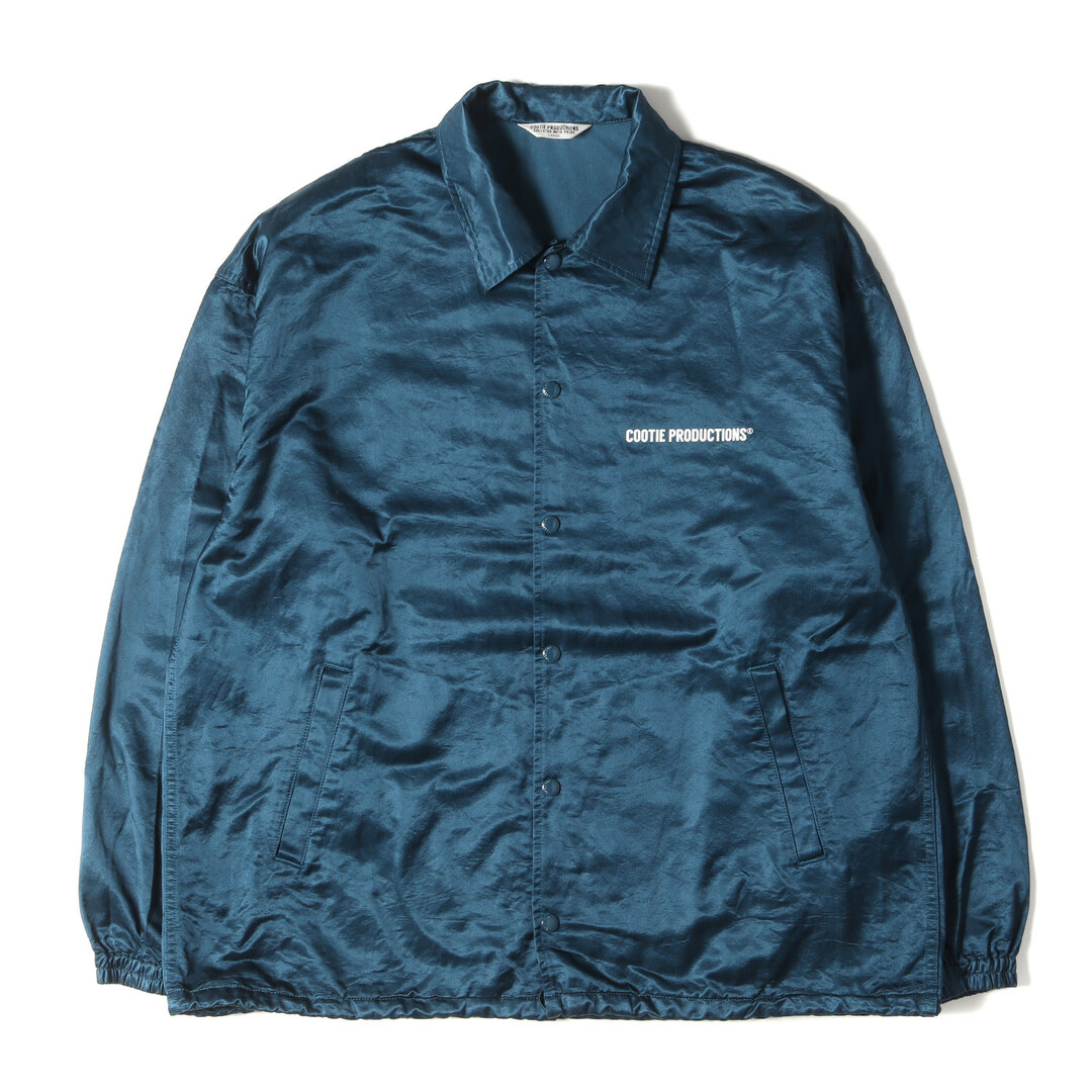 COOTIE(クーティー)のCOOTIE クーティー ジャケット サイズ:L 21AW ロゴプリント サテン コーチ ジャケット R/C Satin Coach Jacket ブルー 青 アウター ブルゾン コート【メンズ】【中古】 メンズのジャケット/アウター(その他)の商品写真