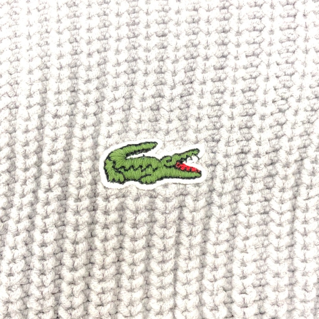 LACOSTE(ラコステ)のラコステ LACOSTE ボーダー ニット セーター コットン グレー×ネイビー メンズのトップス(ニット/セーター)の商品写真