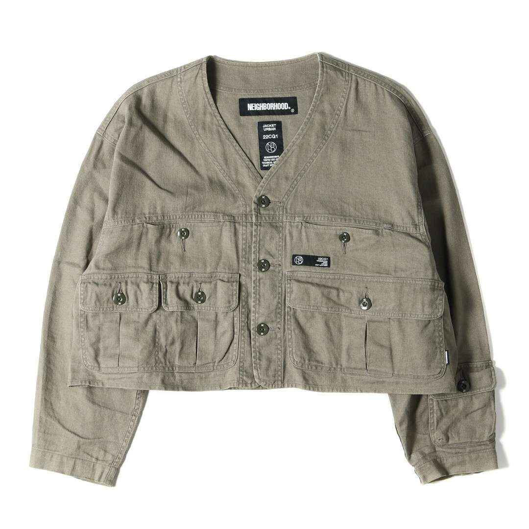 NEIGHBORHOOD ネイバーフッド ジャケット サイズ:M 22SS ツイル ショート ワイド ハンティング ジャケット SHORT /  LC-JACKET オリーブドラブ アウター ブルゾン【メンズ】【中古】 | フリマアプリ ラクマ