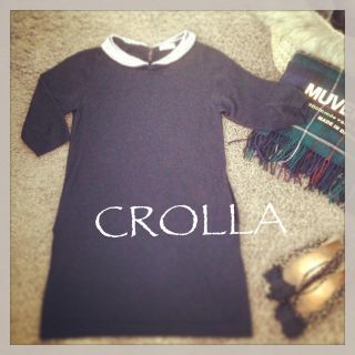 クローラ(CROLLA)のCROLLA♡パール襟♡ニットワンピース(ミニワンピース)