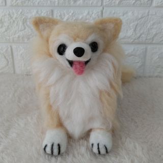 羊毛フェルト　犬　チワワ　ハンドメイド(ぬいぐるみ)