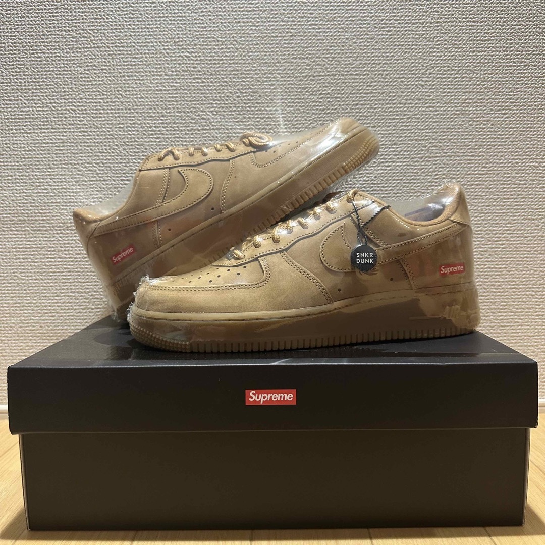 Supreme×Air Force 1 Low "Flax/Wheat"