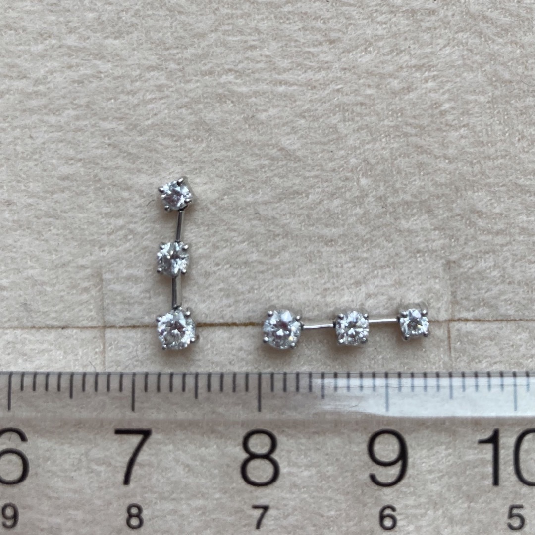 PT900 ダイヤモンドピアス 0.5ctの通販 by KORO|ラクマ