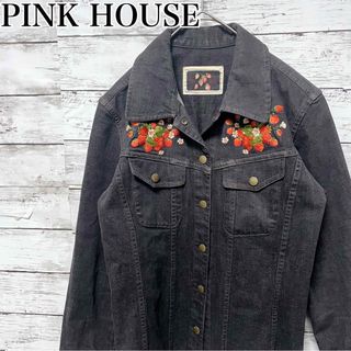 ピンクハウス　pink house デニムシャケット　刺繍デザイン　90s