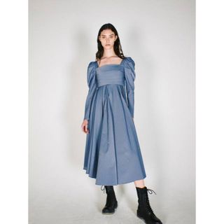 ルシェルブルー(LE CIEL BLEU)のルシェルブルー　Textured Empire Dress 34(ロングワンピース/マキシワンピース)