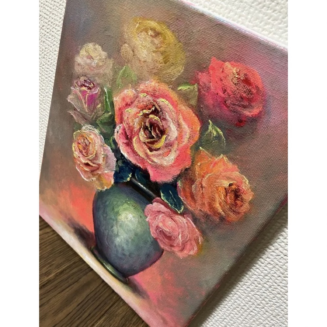 ☆ HaRu 花 バラ 1点物 真作 原画 絵画 油絵 ♪F3の通販 by ☆ HaRu 花 バラ 1点物 真作 原画 絵画 油絵 ♪F3の通販 by