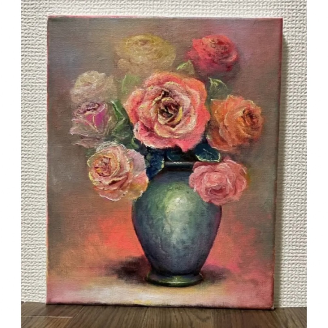 ☆ HaRu 花 バラ 1点物 真作 原画 絵画 油絵 ♪F3の通販 by ☆ HaRu 花 バラ 1点物 真作 原画 絵画 油絵 ♪F3の通販 by