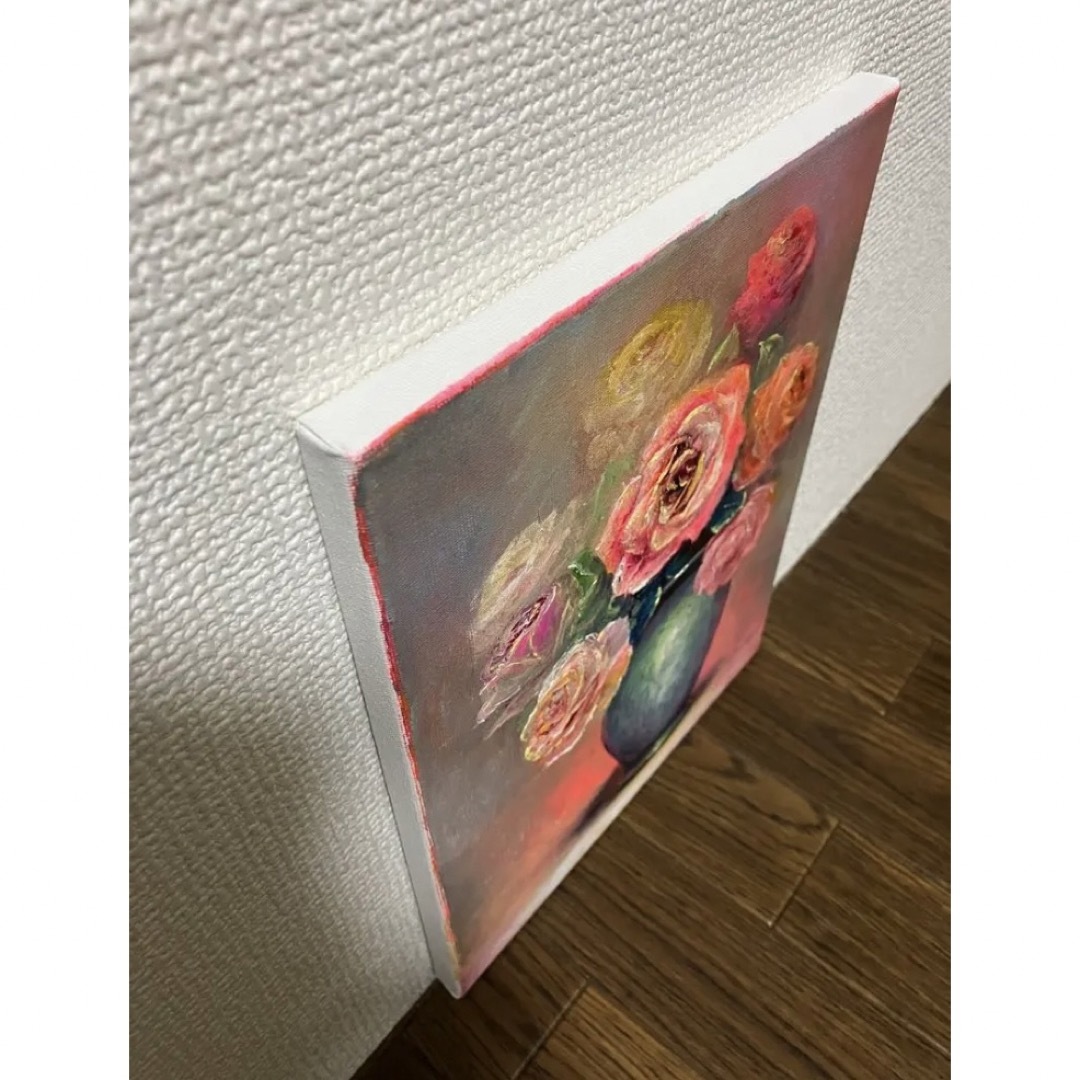 ☆ HaRu 花 バラ 1点物 真作 原画 絵画 油絵 ♪F3の通販 by ☆ HaRu 花 バラ 1点物 真作 原画 絵画 油絵 ♪F3の通販 by