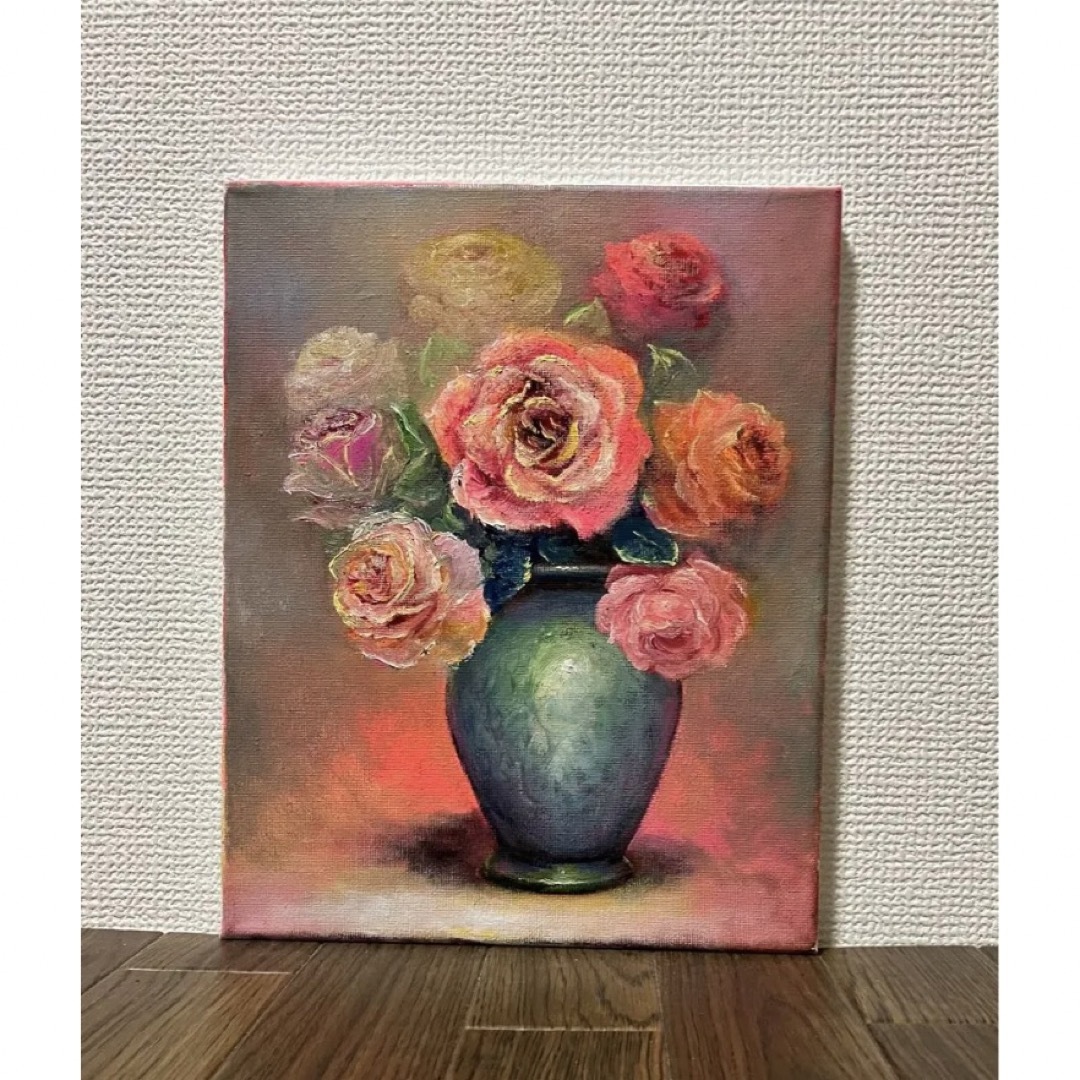 ☆ HaRu 花 バラ 1点物 真作 原画 絵画 油絵 ♪F3の通販 by ☆ HaRu 花 バラ 1点物 真作 原画 絵画 油絵 ♪F3の通販 by