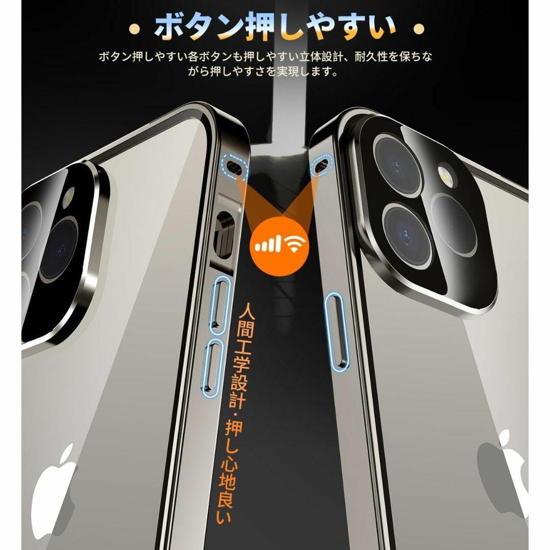 【色:グレー_サイズ:iPhone 15 Pro Max】【ロック機能付き・自動 4