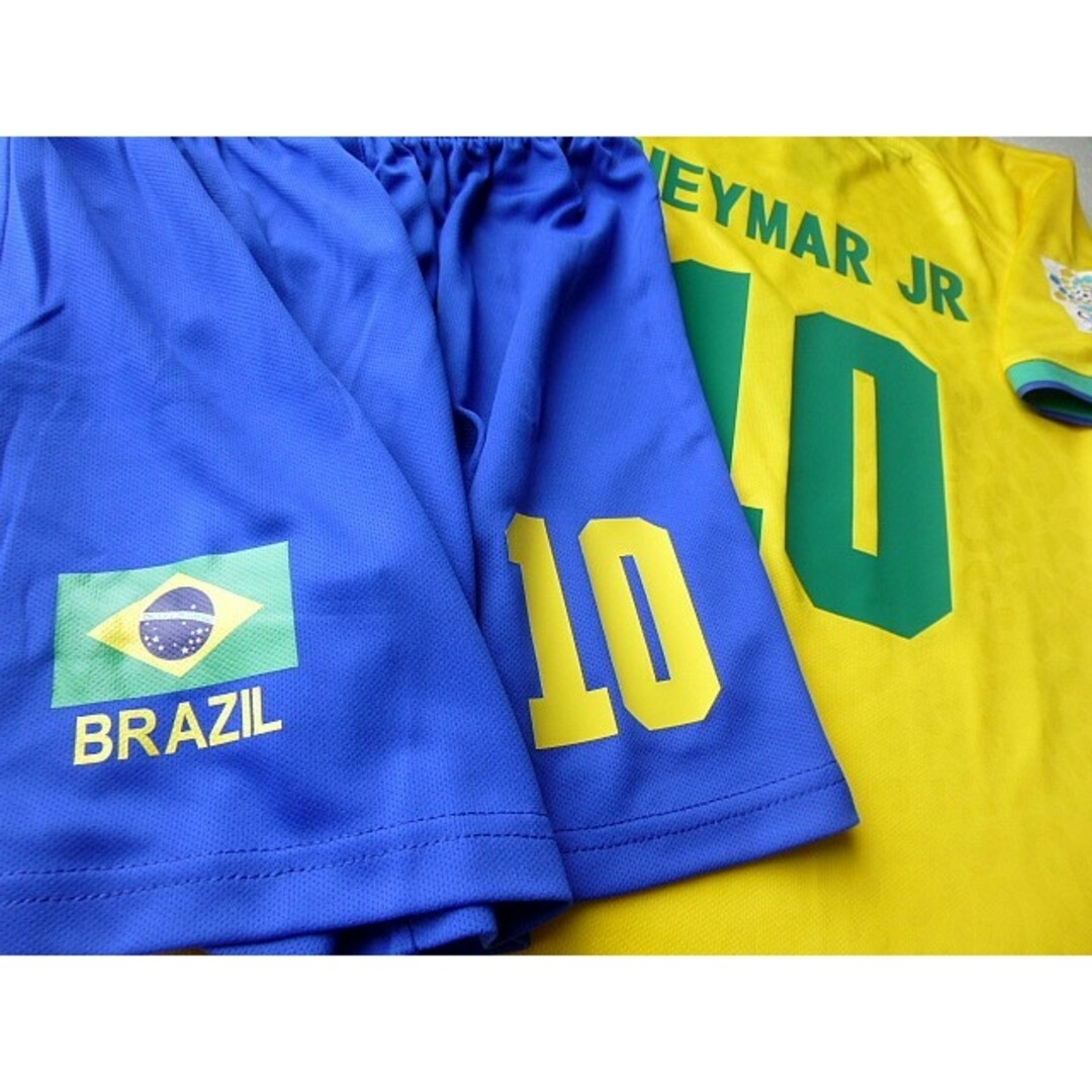 140 ネイマール ユニフォーム サッカー 黄 ブラジル代表 子供 新品タグ付 140 ネイマール ユニフォーム サッカー 黄 ブラジル代表 子供 新品タグ付