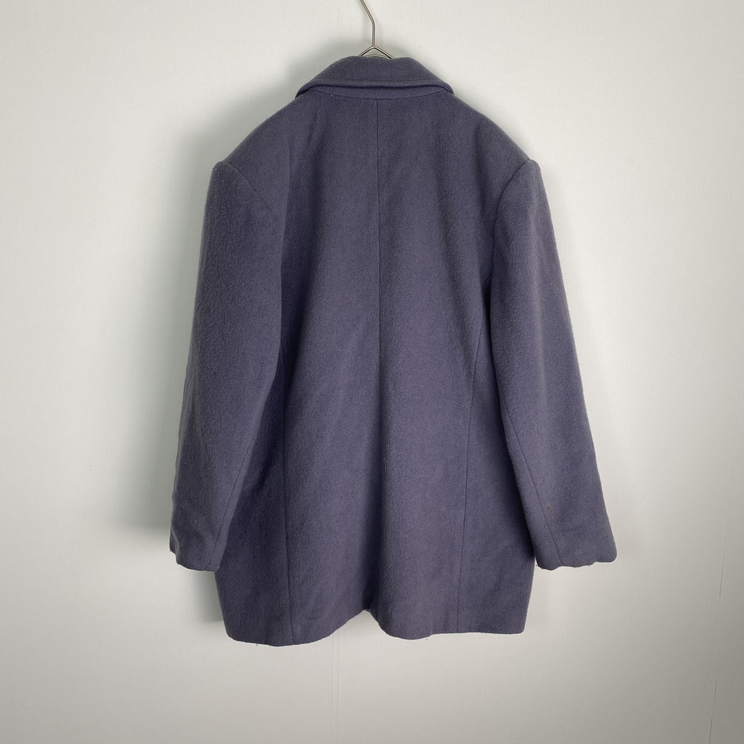 【チェスターコート　マットカラー　レトロボタン　紫　古着】 メンズのジャケット/アウター(チェスターコート)の商品写真
