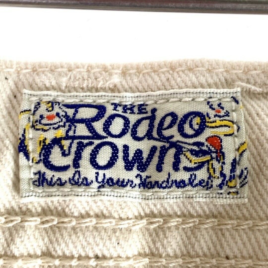 RODEO CROWNS(ロデオクラウンズ)の★RODEOCROWNS ロデオクラウンズ カラーリボンデニム ホワイト sizeXS レディースのパンツ(その他)の商品写真