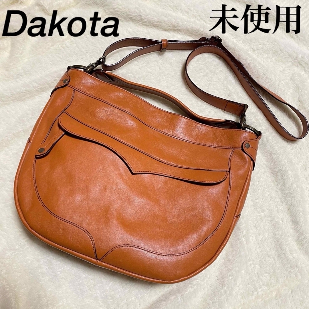 未使用　ダコタ　Dakota リアルレザー　本革　ナチュラル　ショルダーバッグ | フリマアプリ ラクマ