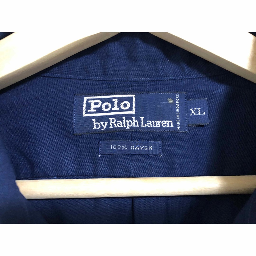 POLO RALPH LAUREN(ポロラルフローレン)の希少レーヨン100% 90s ポロ ラルフローレン オープンカラー 開襟 シャツ メンズのトップス(シャツ)の商品写真