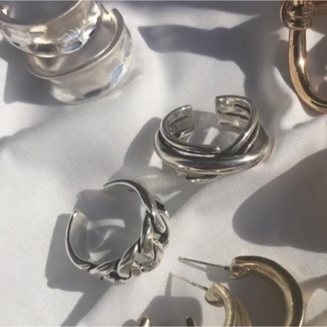 大人気のため再入荷！ 2set silver  tear ring  2点セット レディースのアクセサリー(リング(指輪))の商品写真