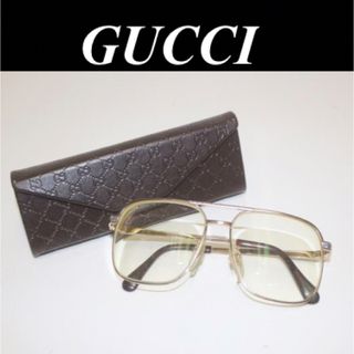 グッチ(Gucci)の【美品】★GUCCI メガネ サングラス GG-12KGF ゴールドカラー (サングラス/メガネ)