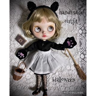 ブライスアウトフィットHalloween猫耳セット＊charlotte＊最終(人形)