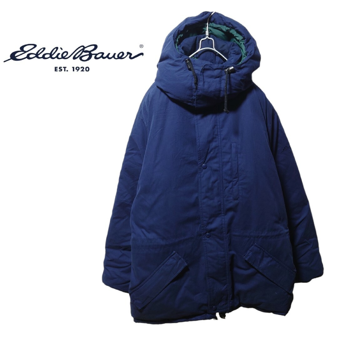 90s 白タグ Eddie Bauer グースダウンジャケット 黒 USA