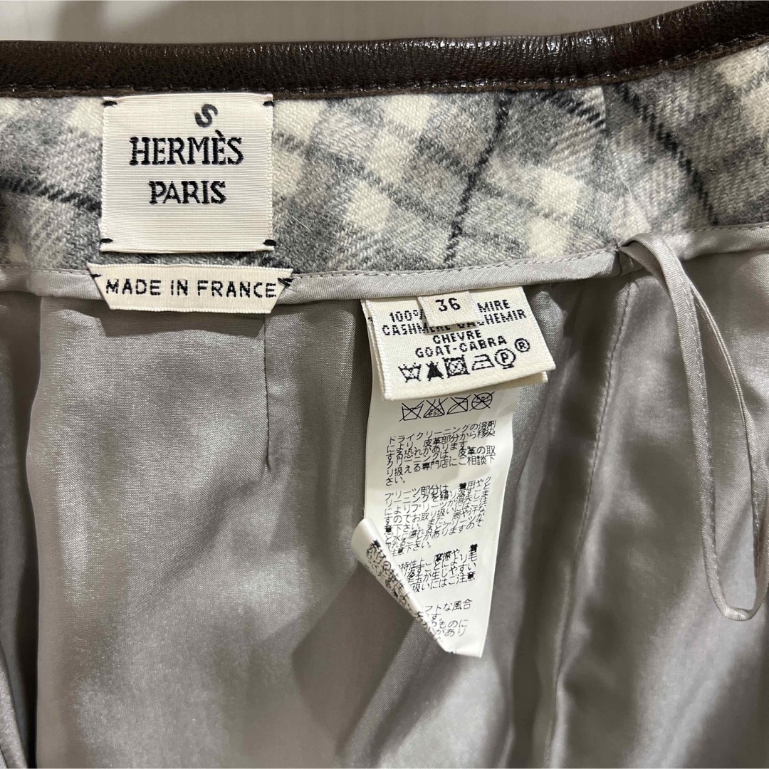 Hermes(エルメス)のエルメス HERMES カシミヤ スカート レディースのスカート(ひざ丈スカート)の商品写真