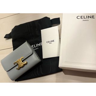 celine - 【美品】セリーヌ マカダム キャンバス Wホック 折財布