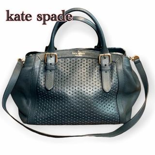 ケイトスペードニューヨーク(kate spade new york)のKate spade ケイトスペード　2way レザー　ハンドバッグ　グレー(ハンドバッグ)