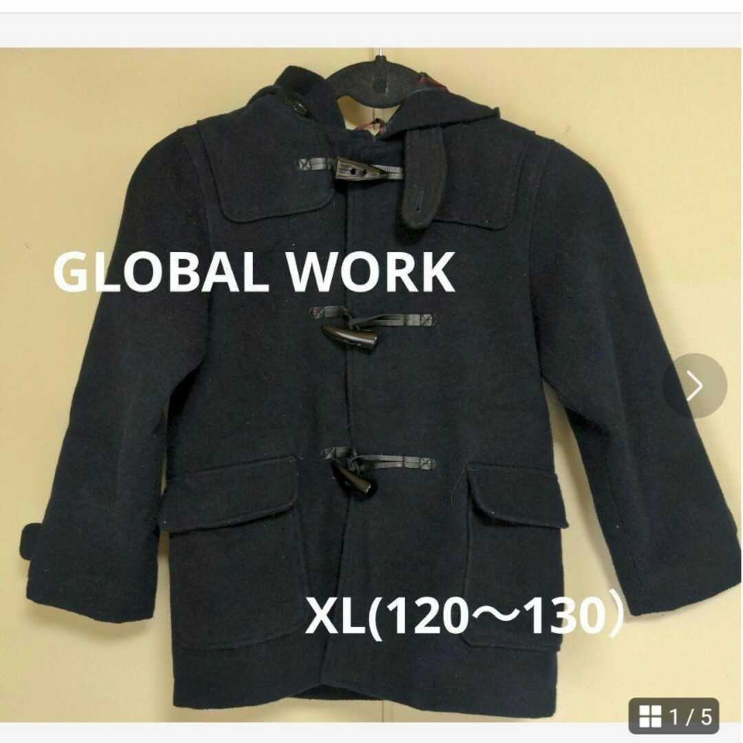 GLOBAL WORK(グローバルワーク)のGLOBAL WORK グローバルワーク ダッフルコート120-130 キッズ/ベビー/マタニティのキッズ服女の子用(90cm~)(コート)の商品写真