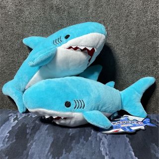 くったりホオジロザメ8ぬいぐるみイルカ鮫シャークsharkサメ海豚ライトブルー鱶(ぬいぐるみ)