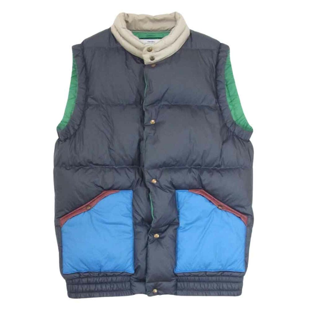 VISVIM ビズビム VS0001567 INSULATOR DOWN VEST クレイジーパターン ダウンベスト ブラック系 L約40cm着丈