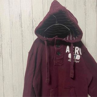 AEROPOSTALE パーカー XS 90s ワッペンロゴ 古着  ボタン(パーカー)