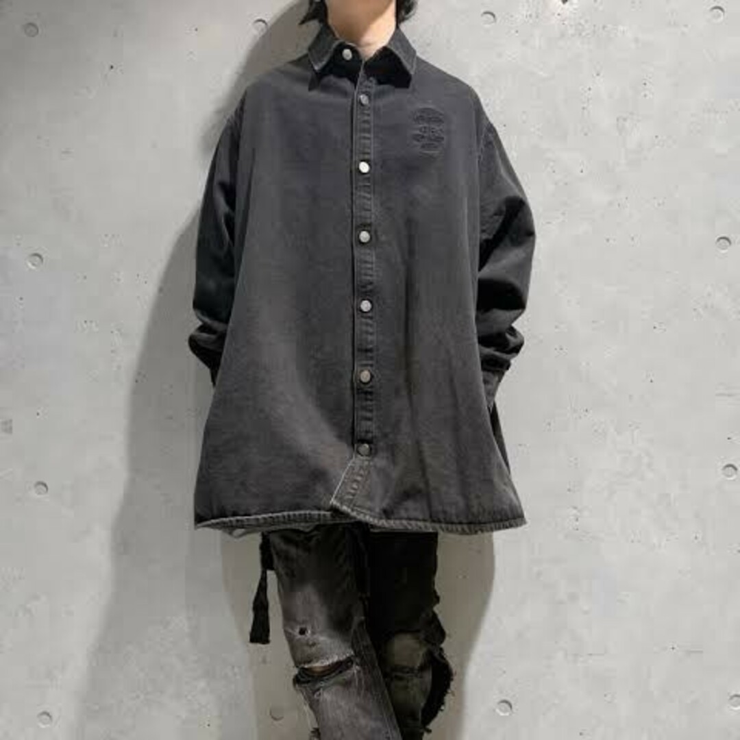 RAF SIMONS BIG FIT DENIM SHIRT メンズのジャケット/アウター(Gジャン/デニムジャケット)の商品写真