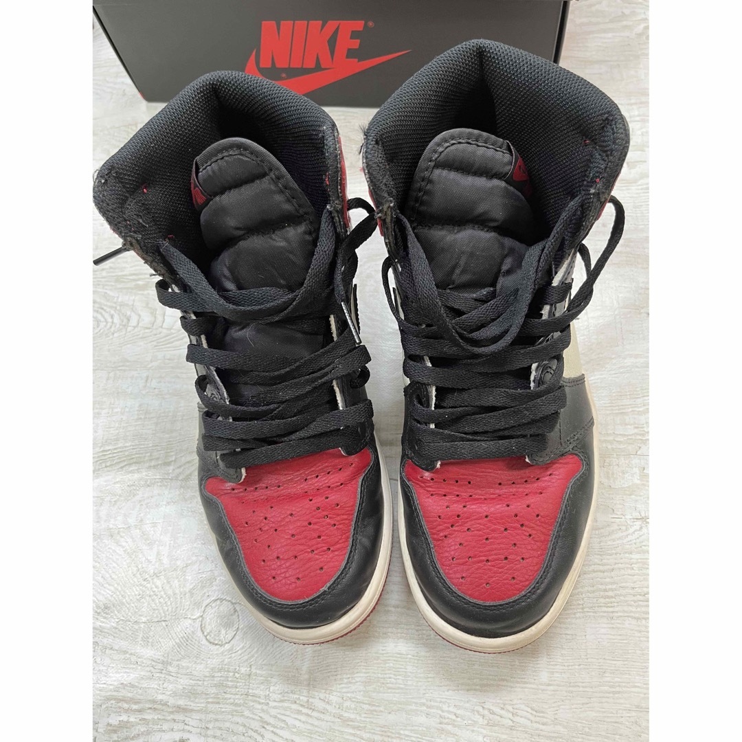 ナイキ エアジョーダン1 レトロ ハイ OG BRED TOE 26cm
