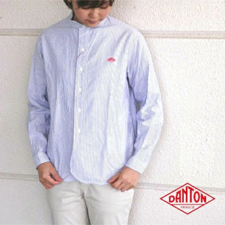 DANTON - ダントン 美品 34 オックスフォードバンドカラーシャツの通販 ...
