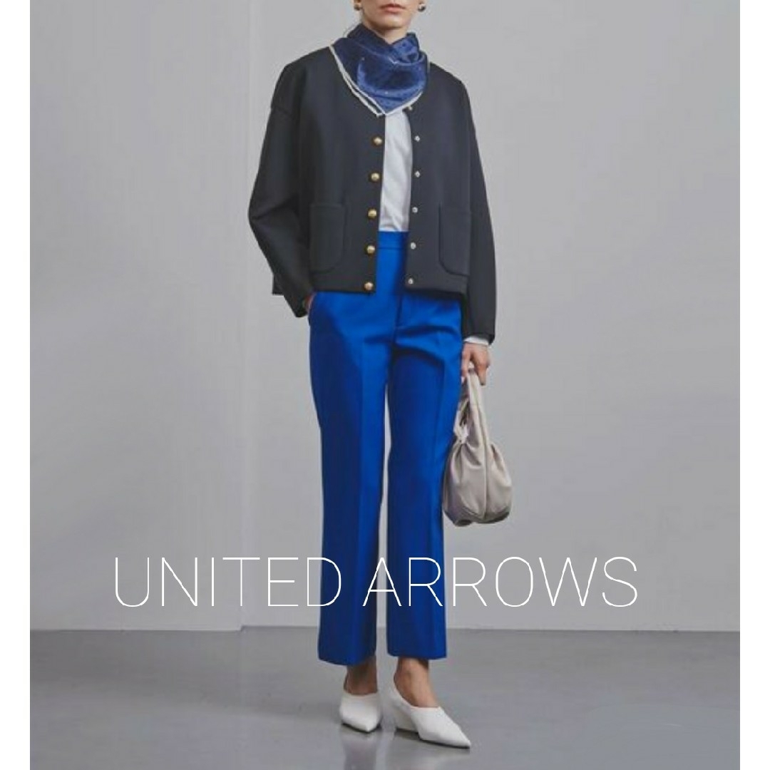 UNITED ARROWS 金ボタン ノーカラージャケット