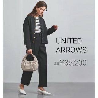 UNITED ARROWS 金ボタン ノーカラージャケット