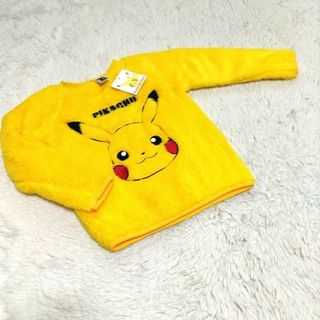 ポケモン(ポケモン)のピカチュウ　ボアフリーストレーナー100裏起毛子供ポケットモンスターポケモン(Tシャツ/カットソー)