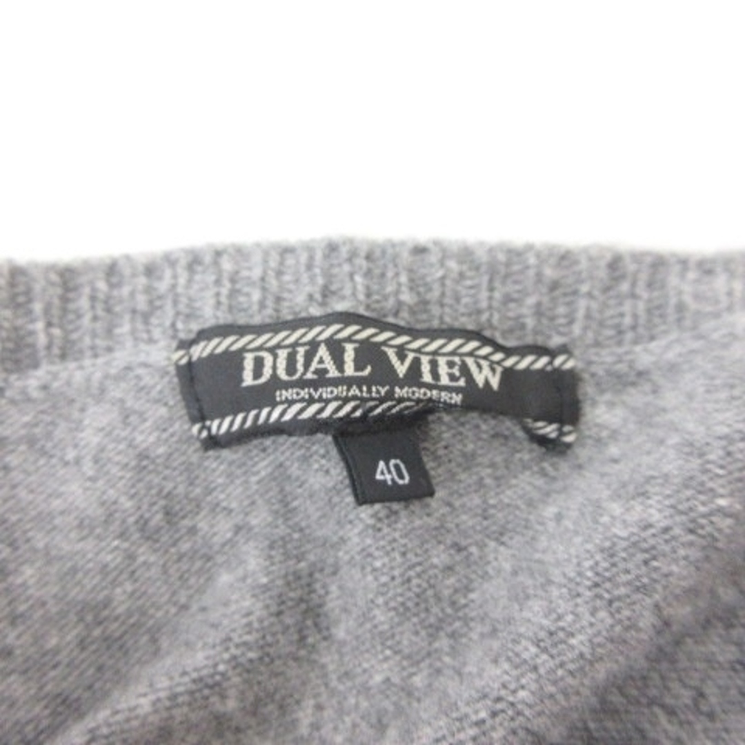 デュアルヴュー DUAL VIEW 美品 カシミヤ混 カーディガン ショート丈の