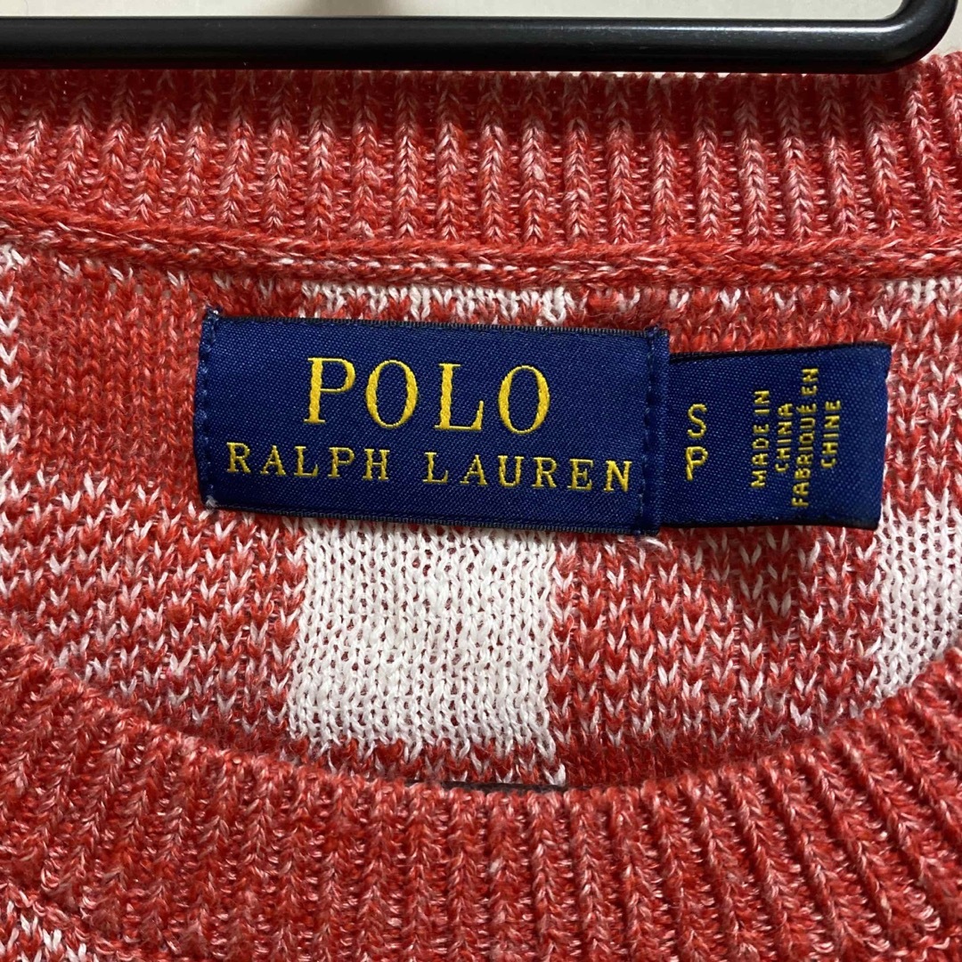 POLO RALPH LAUREN(ポロラルフローレン)の【レアカラー】Polo Ralph Lauren ギンガムチェック半袖ニット レディースのトップス(Tシャツ(半袖/袖なし))の商品写真